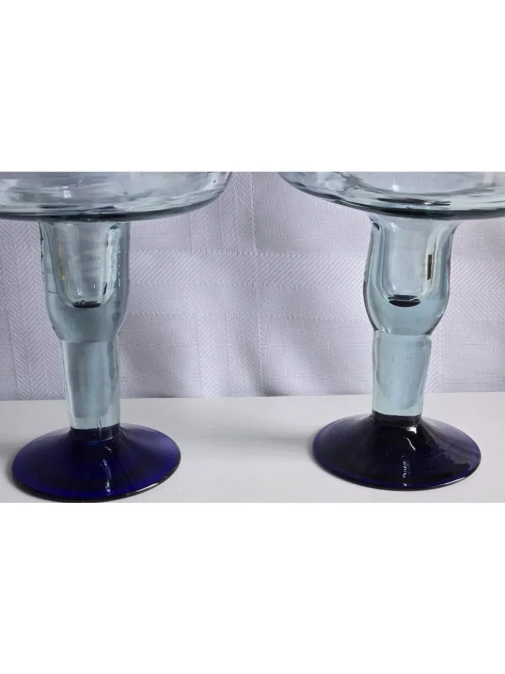 Mexican Hand Blown Glass – Set of 2 Hand Blown Margarita Glasses (10 oz)